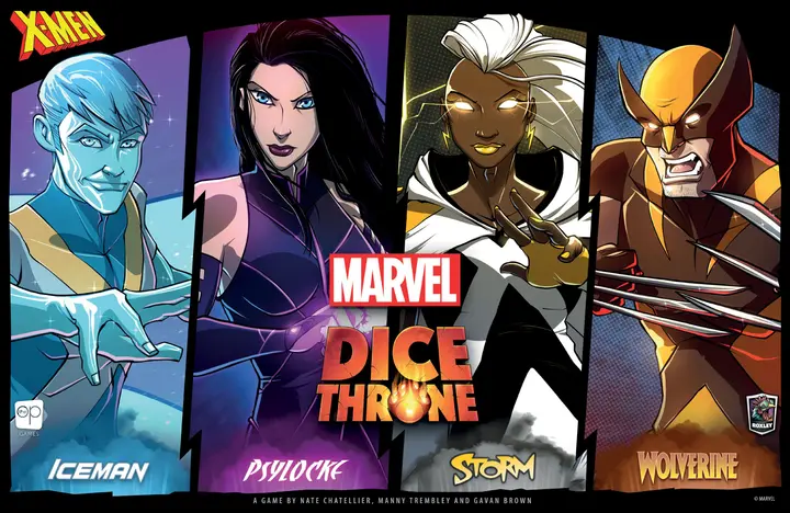 Marvel Dice Throne: X-Men – Iceman v. Psylocke v. Storm v. Wolverine box