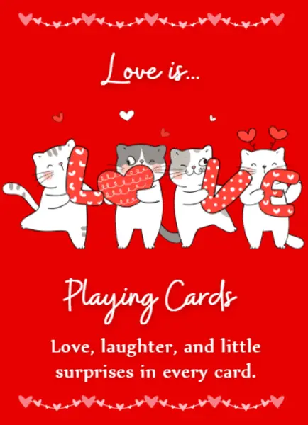 Love Is… Playing Cards – Romantic Illustrated Playing Card Deck box