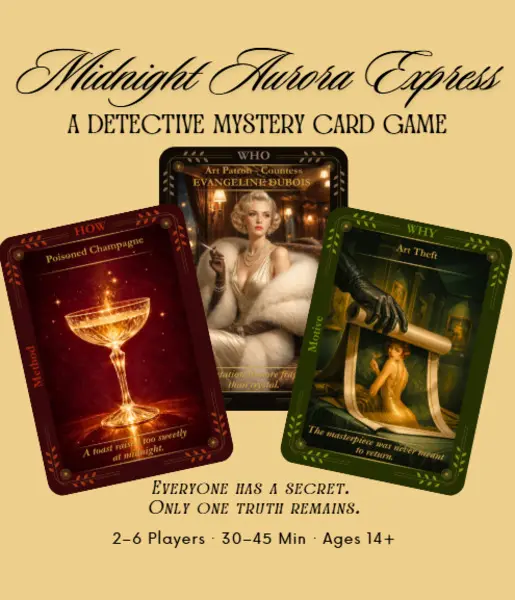 Midnight Aurora Express – A Murder Mystery Card Game box