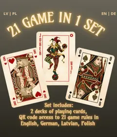 21 Games in 1 Set – Classic Playing Card Games box
