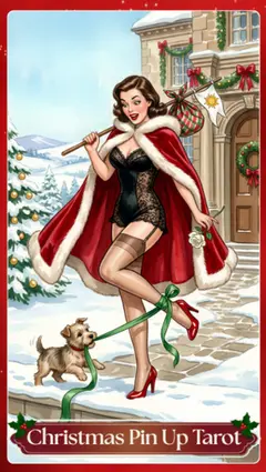 Christmas Pin-Up Tarot – 78-Card Holiday Tarot Deck box