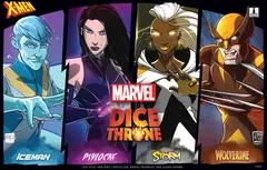 X-Men Dice Throne: Iceman, Psylocke, Storm, Wolverine box