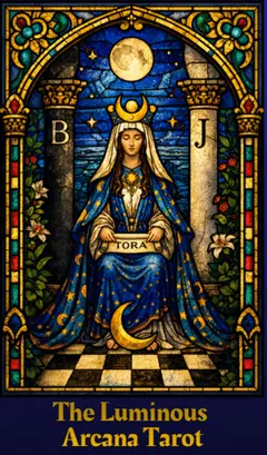 The Luminous Arcana Tarot – Stained-Glass Style Tarot Deck box